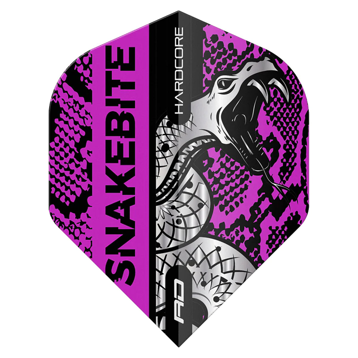 Hardcore Snakebite Coiled Snake Purple Standard Dart Flights by Red Dragon