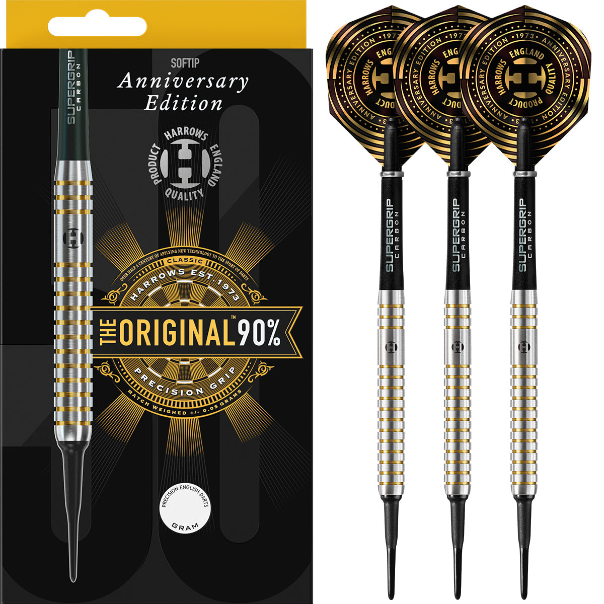 thumbnail image 2 of Dart Set With Flights Harrows Toro 90% Tungsten Soft Tip Darts 2 of 11
