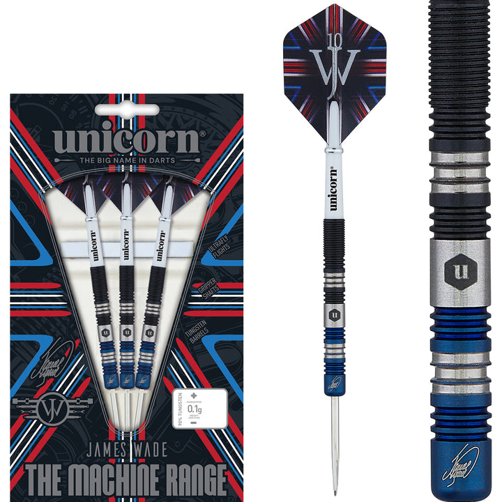 The Machine James Wade Two-Tone 90% Tungsten Steel Tip Darts by Unicorn