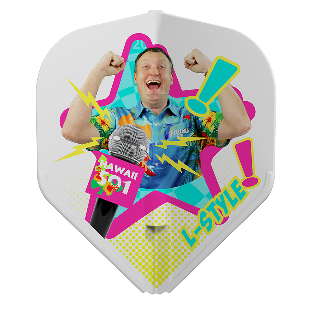 L-Style Wayne Mardle Type B EZ Dart Flights White L1 Standard