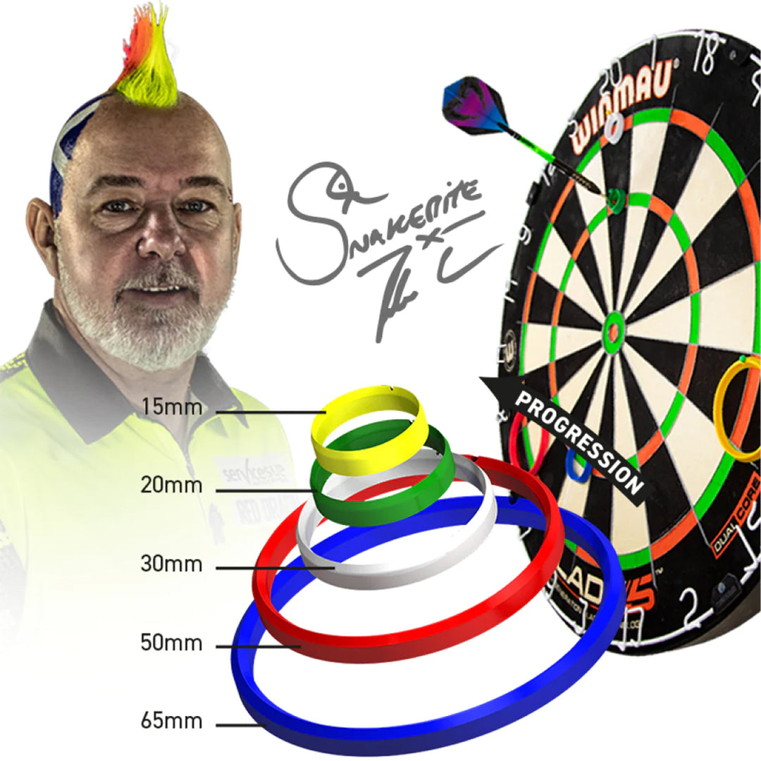 Official Peter Wright Snakebite Practice Rings by Red Dragon