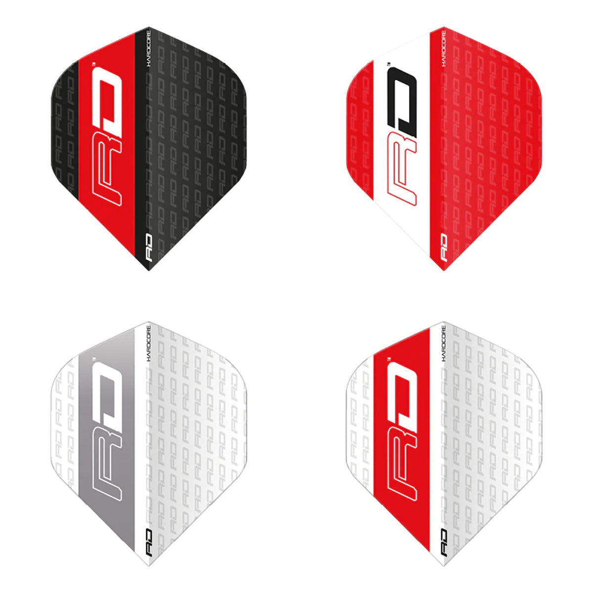 4 x Sets Hardcore Assorted Selection Pack 13 Standard Dart Flights by