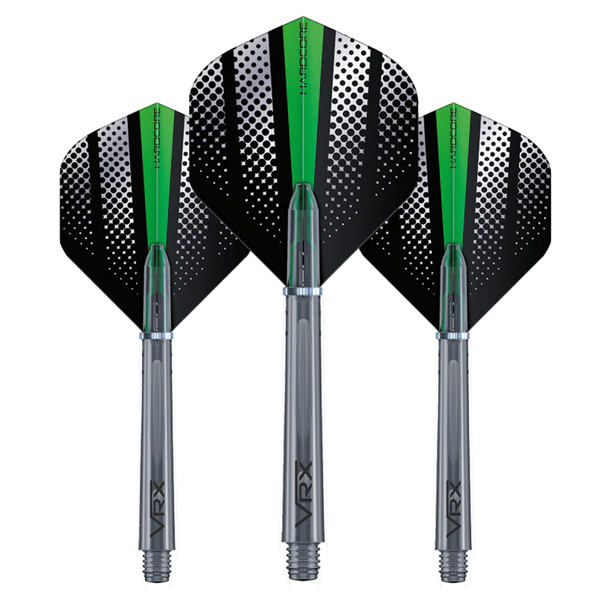 VRX Flight & Shaft Combo - Black & Green by Red Dragon - 4 Sets