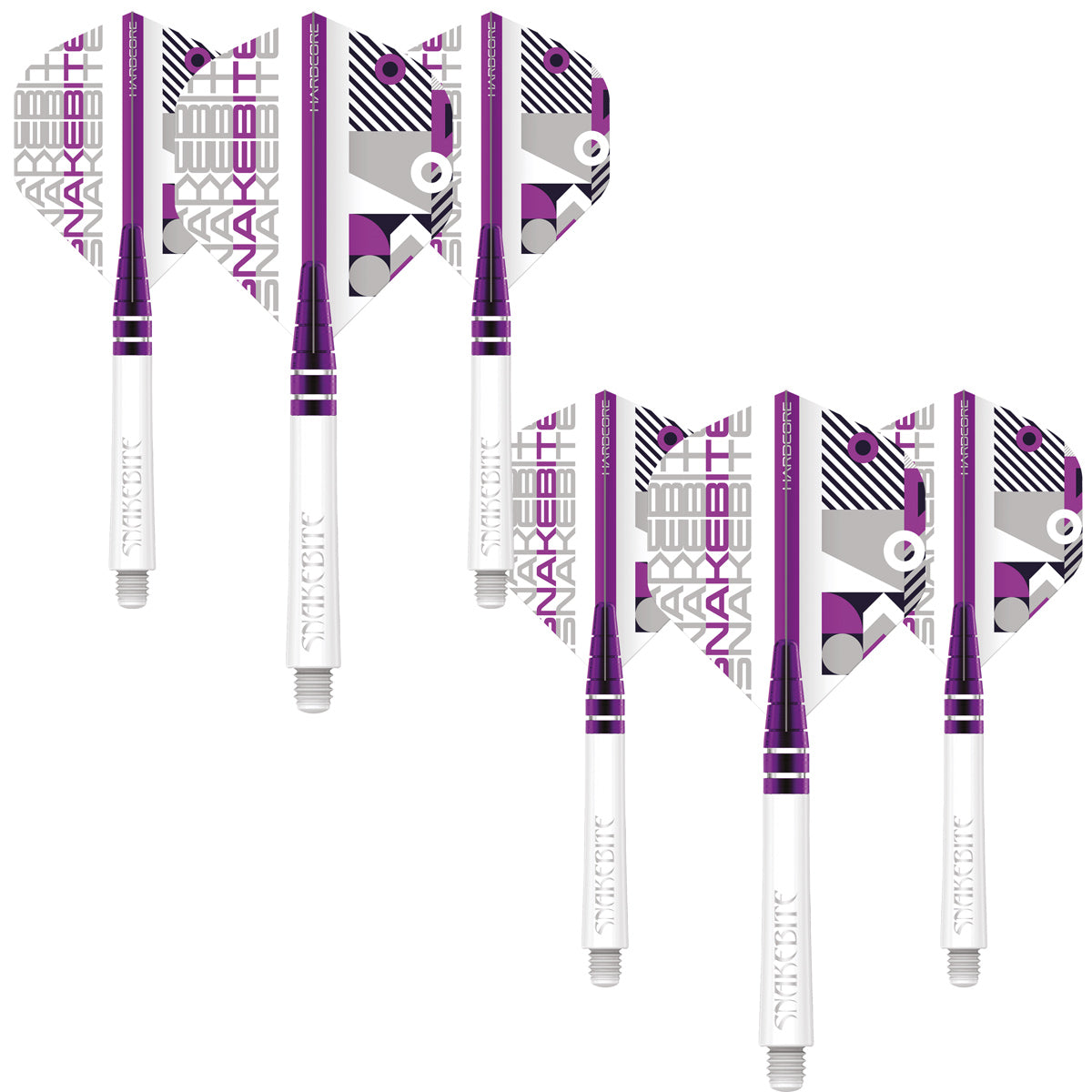 Peter Wright Snakebite Nitro Ionic & Hardcore Combo - White by Red Dragon - 2 Sets