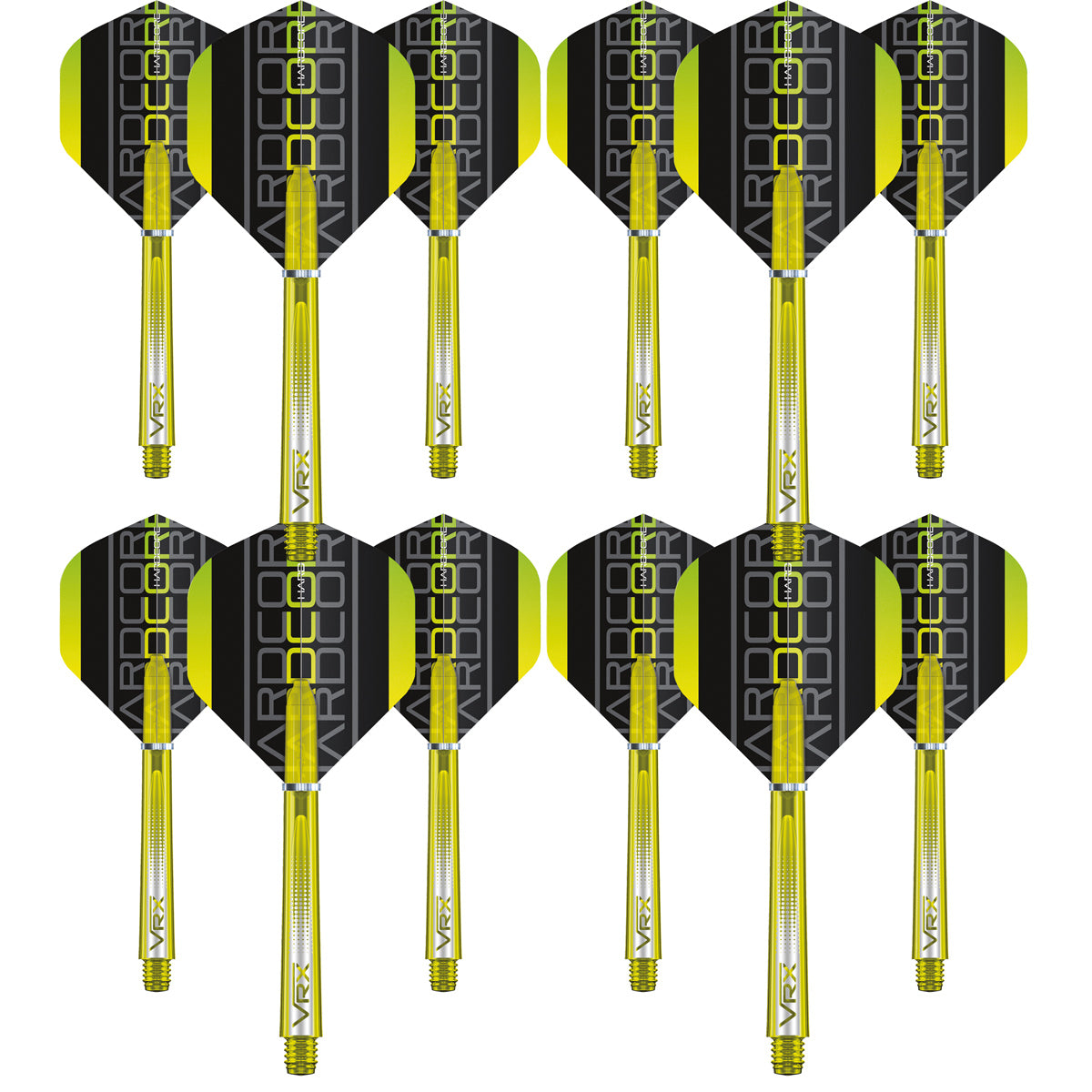 VRX Flight & Shaft Combo - Yellow by Red Dragon - 4 Sets