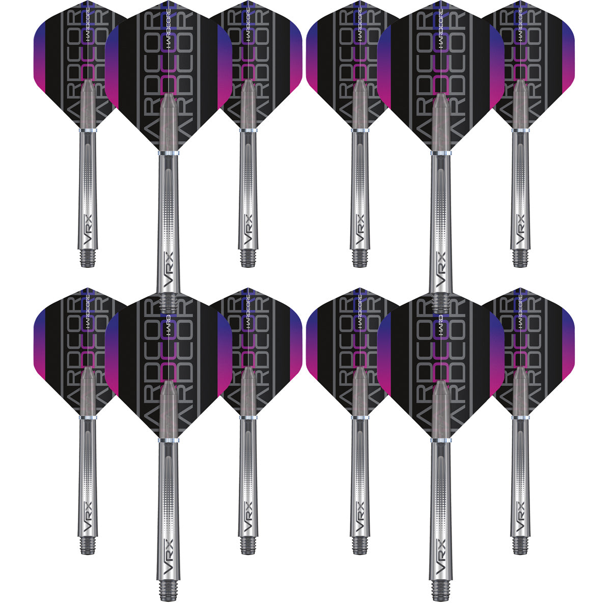 VRX Flight & Shaft Combo - Purple by Red Dragon - 4 Sets