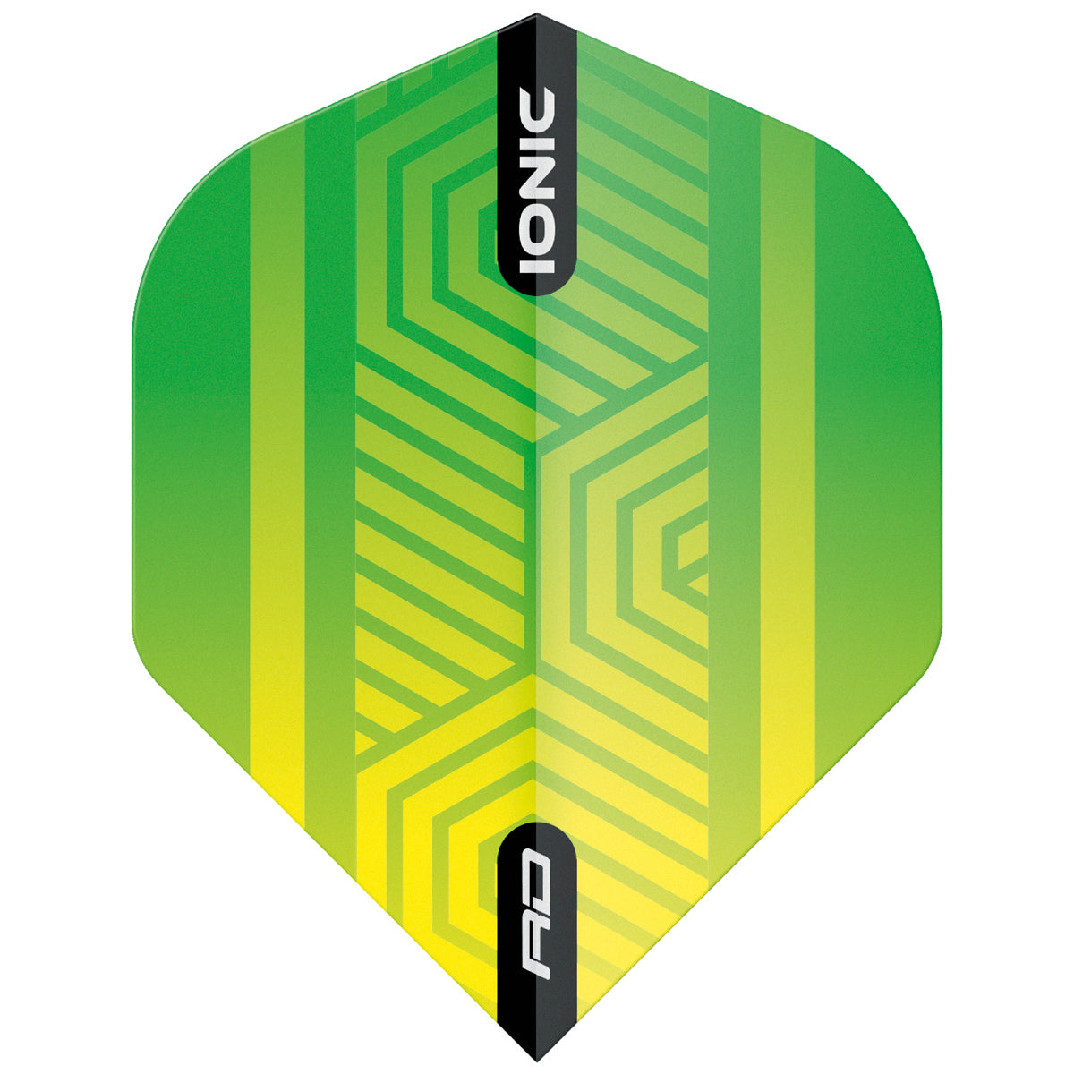 Hardcore Ionic Green & Yellow Standard Dart Flights by Red Dragon