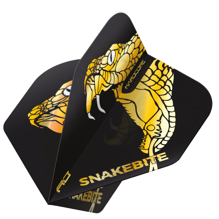 3 x Sets Hardcore Snakebite Flight Pack Standard Dart Flights by Red Dragon