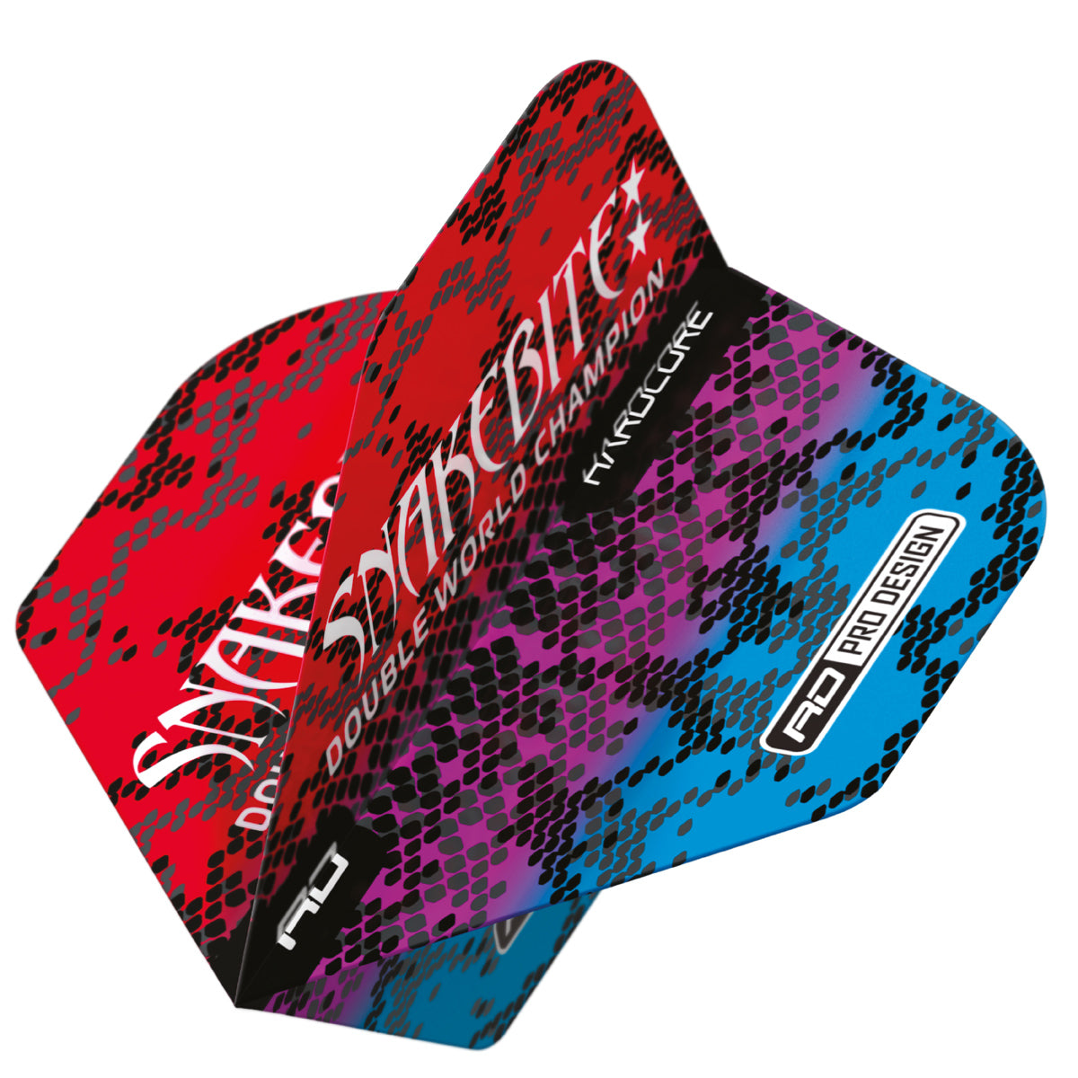 3 x Sets Hardcore Snakebite Flight Pack Standard Dart Flights by Red Dragon