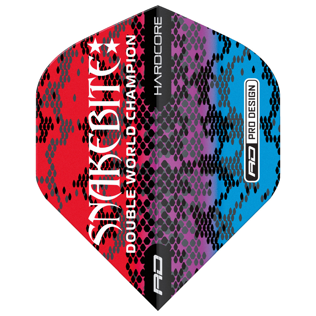 3 x Sets Hardcore Snakebite Flight Pack Standard Dart Flights by Red Dragon