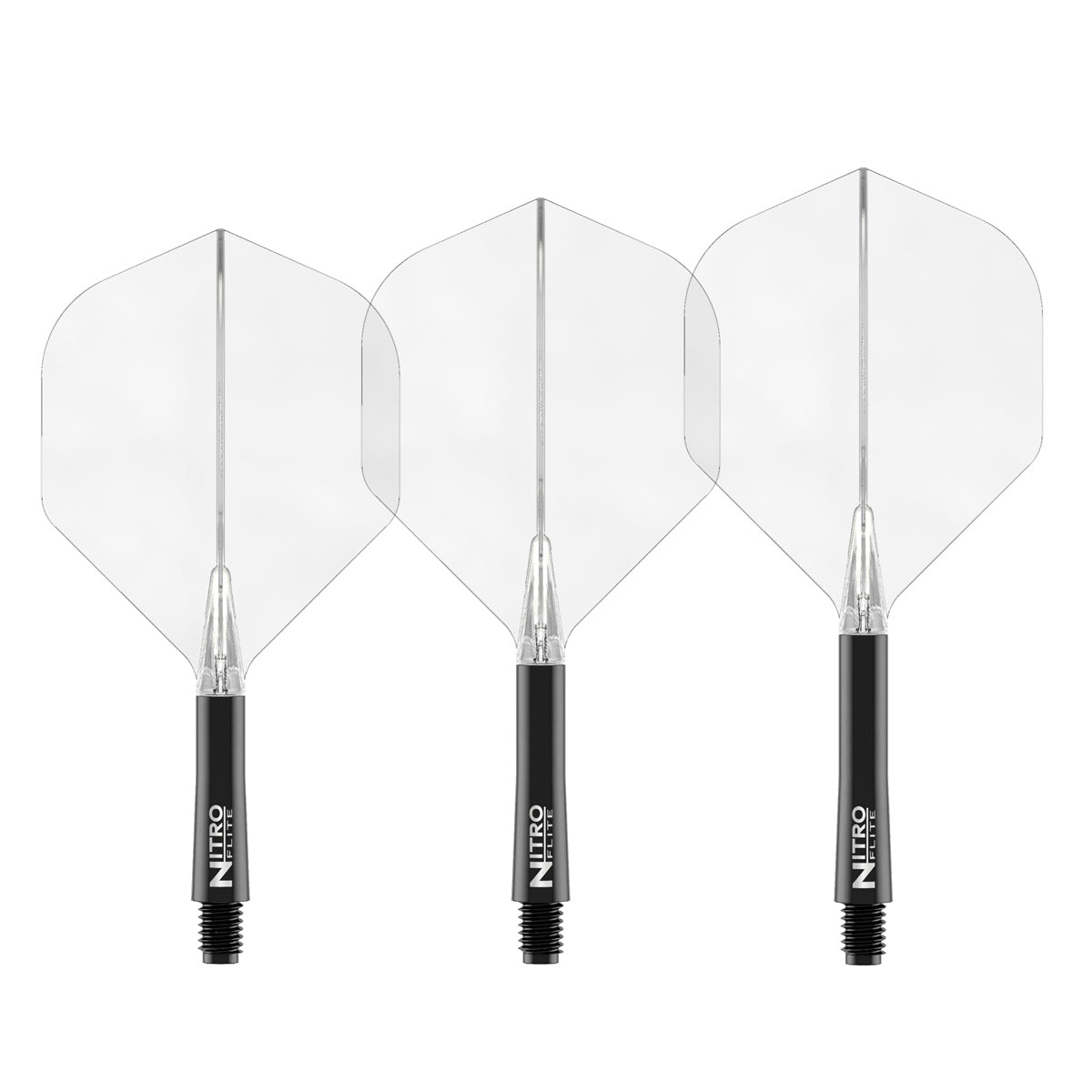 Nitro Flite Integrated Flight & Shaft Black & Clear No2 by Red Dragon