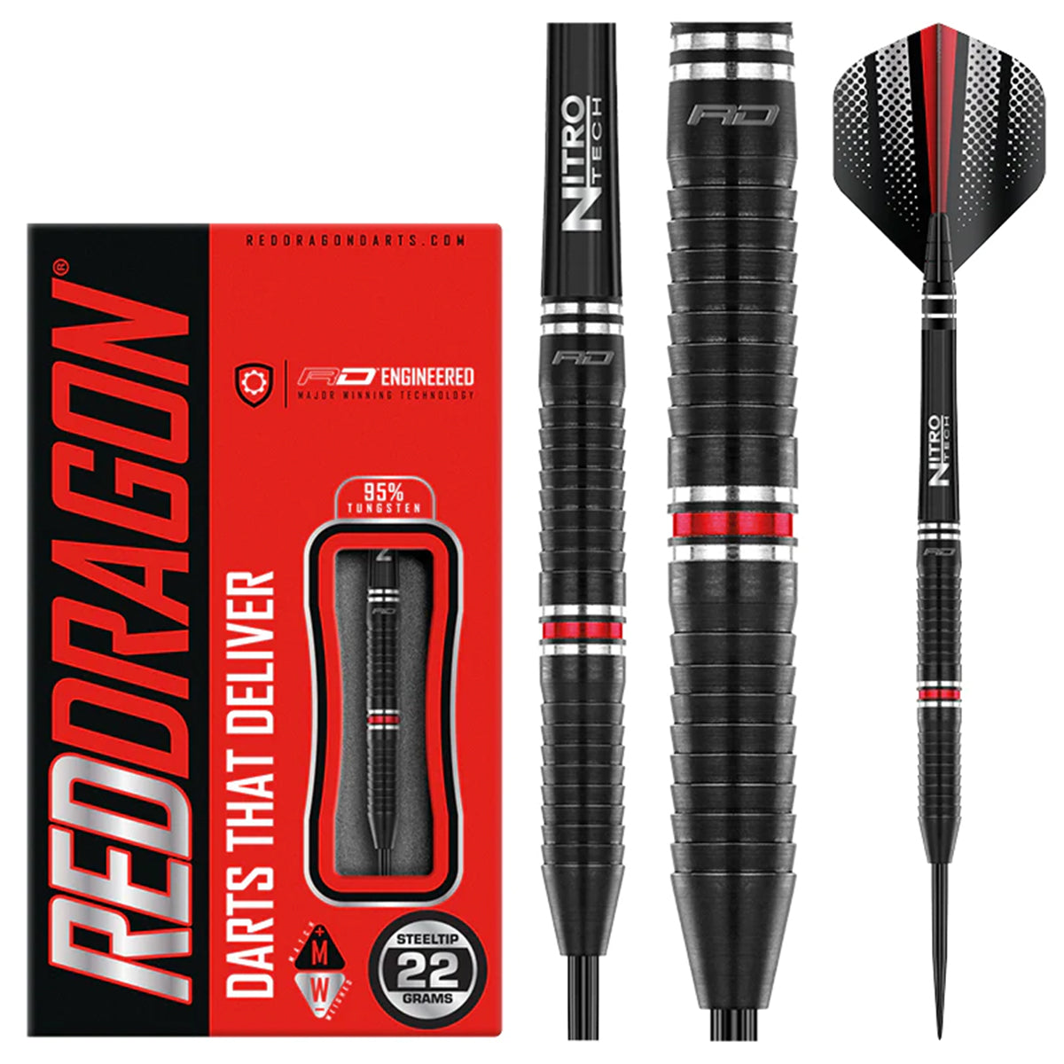 Razor Edge ZX95 95 Tungsten Steel Tip Darts by Red Dragon Double
