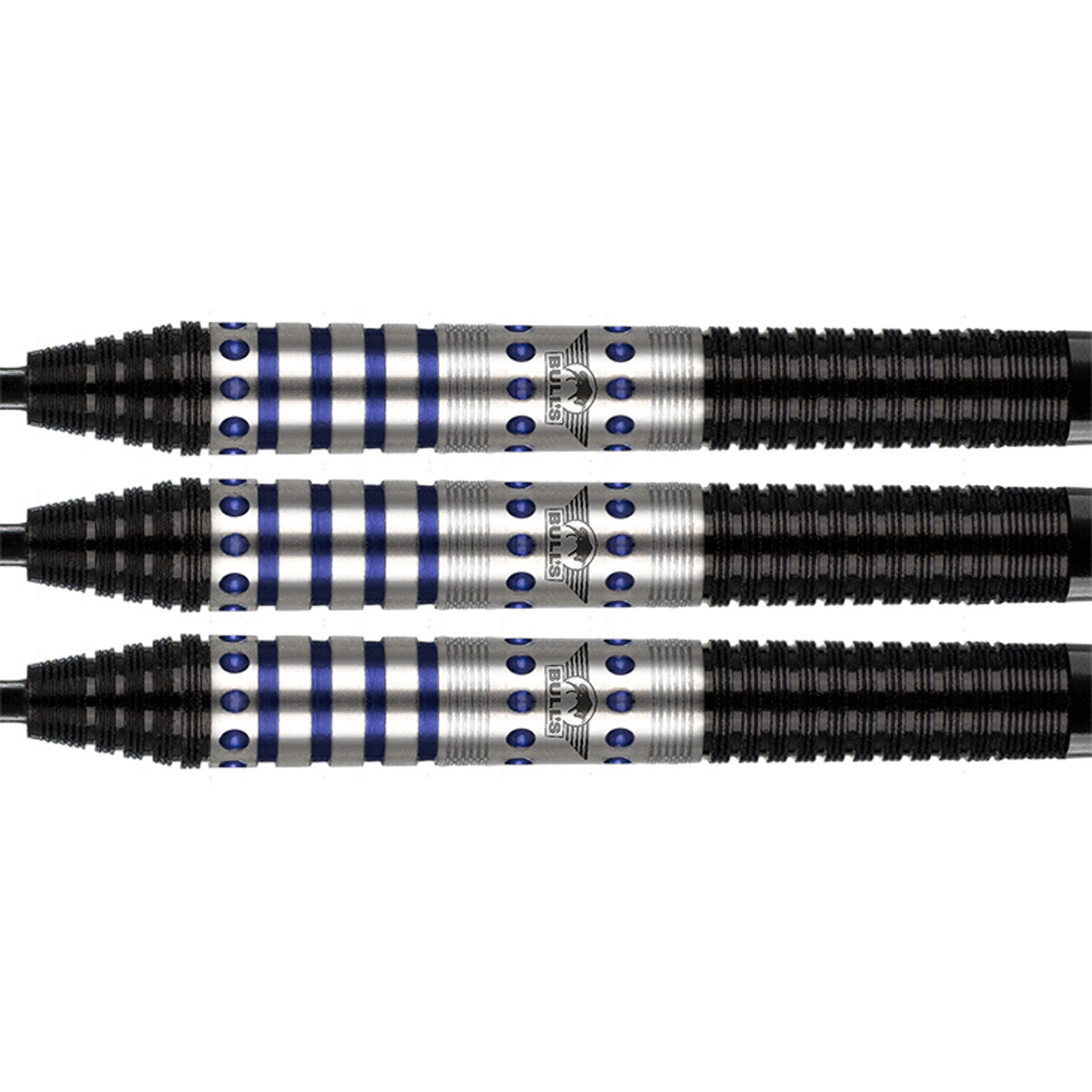 Richard Veenstra Steel Tip Darts close up image showing detailed grip patterns, machining, coating, and precision craftsmanship
