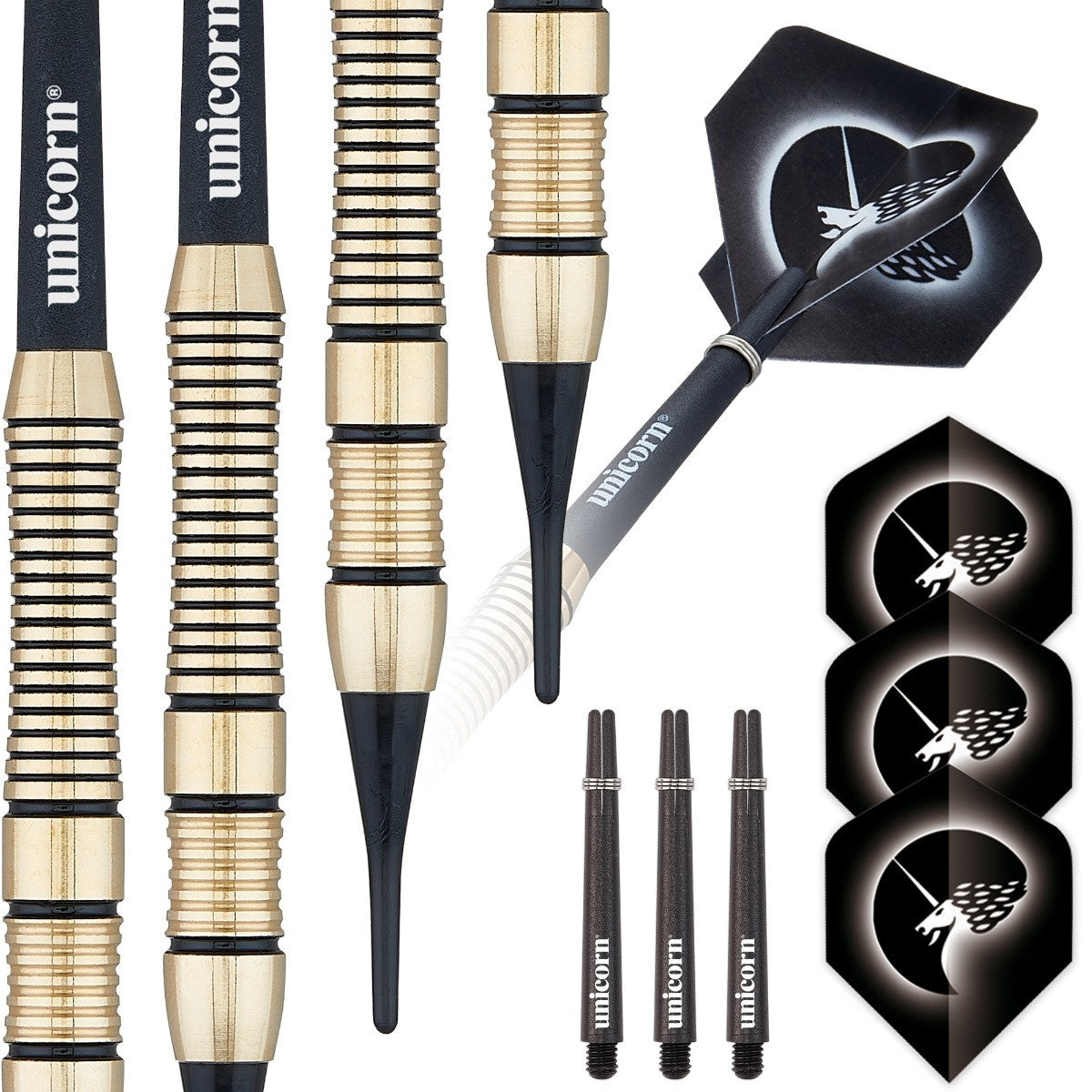 Core Plus Brass Darts Style 2 Soft Tip Darts by Unicorn