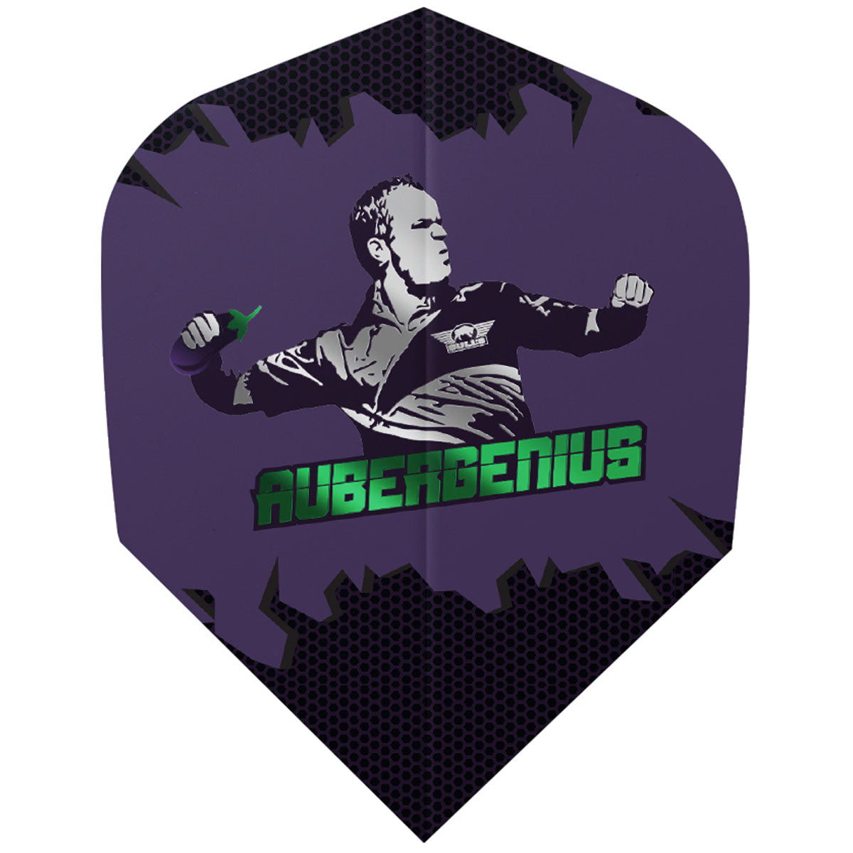 Dirk van Duijvenbode Powerflite Aubergenius Standard Shape Dart Flights by Bulls
