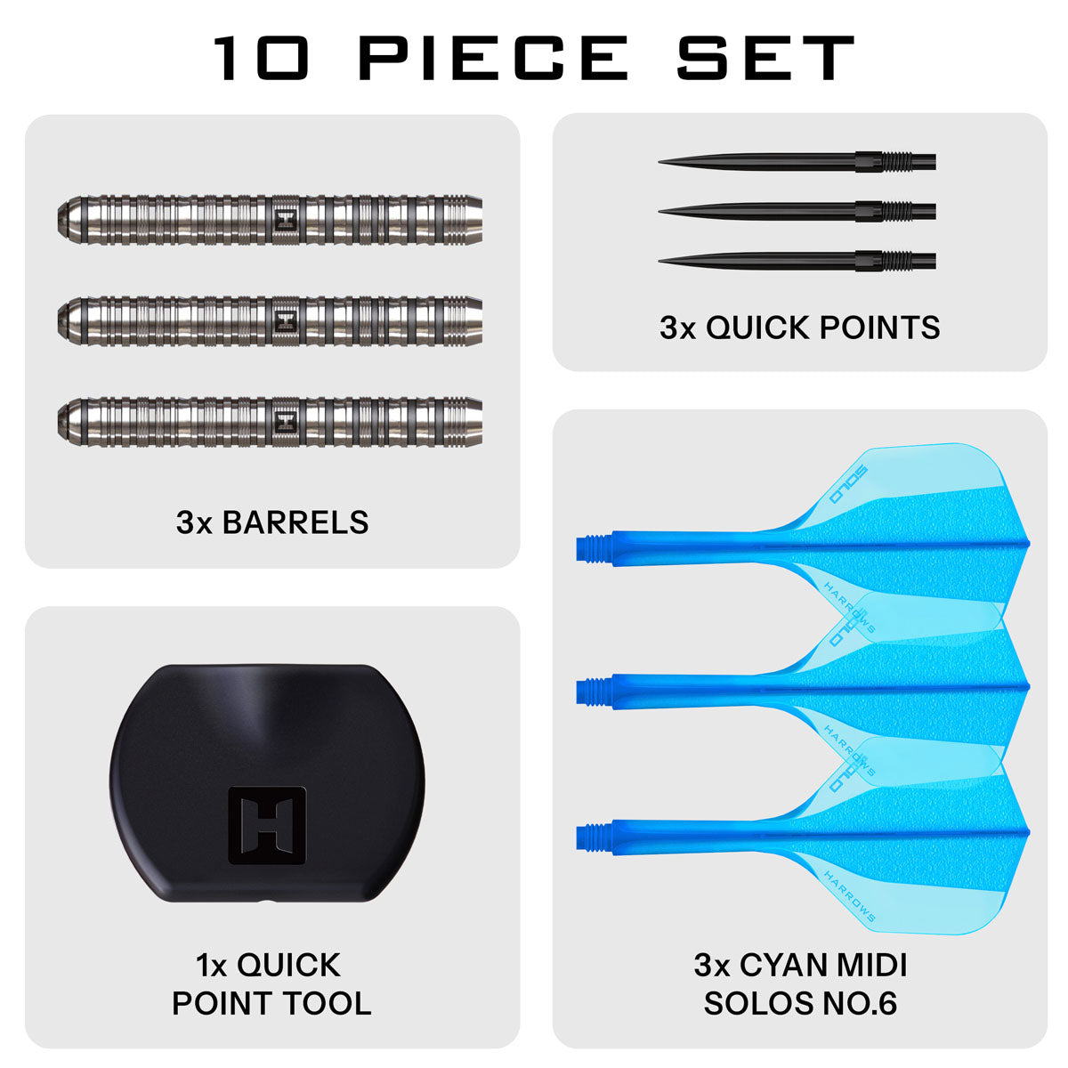Harrows Flux Quick Point Pro Tungsten Steel Tip Darts