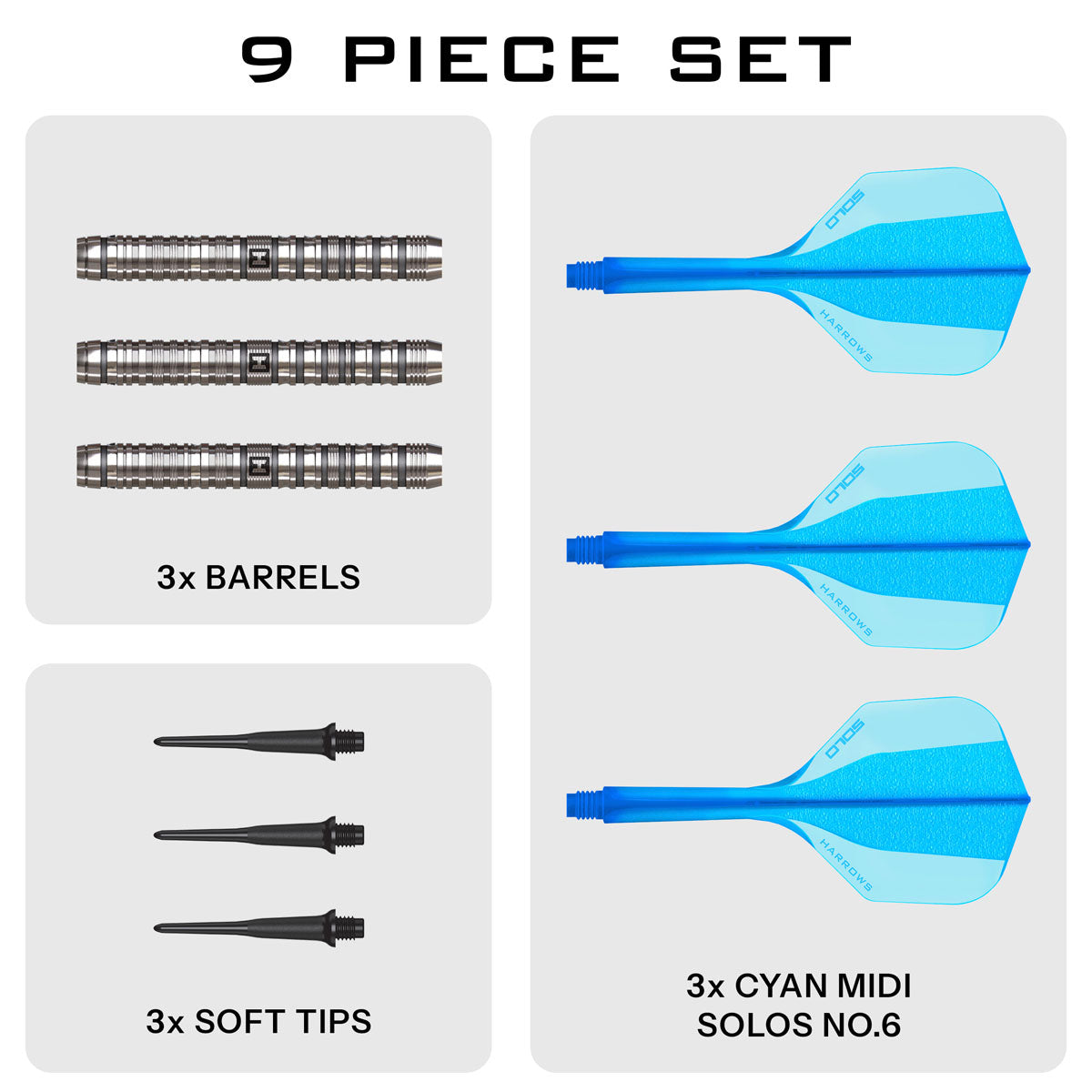Harrows Flux Pro Tungsten Soft Tip Darts