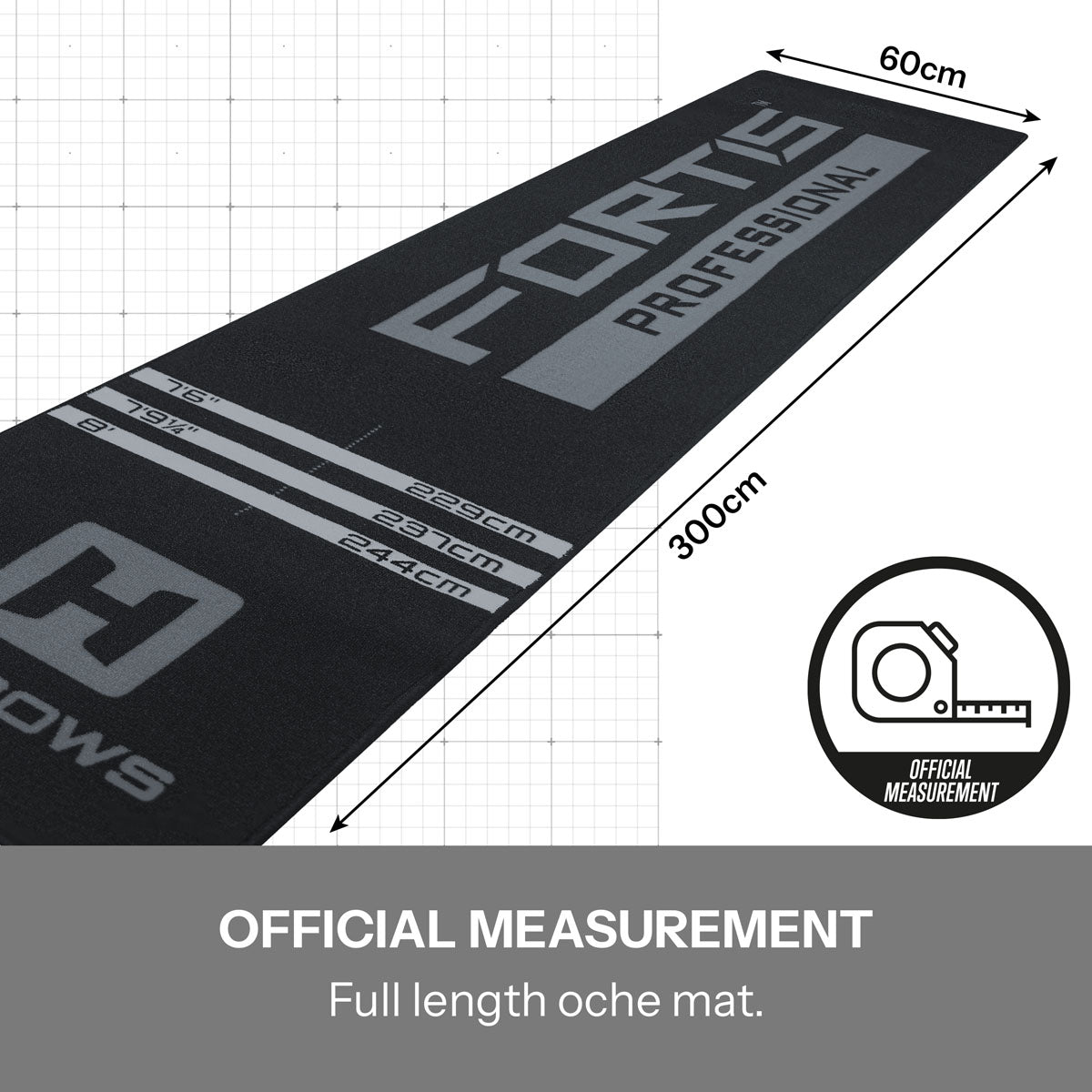 Harrows Fortis Grey Dart Mat