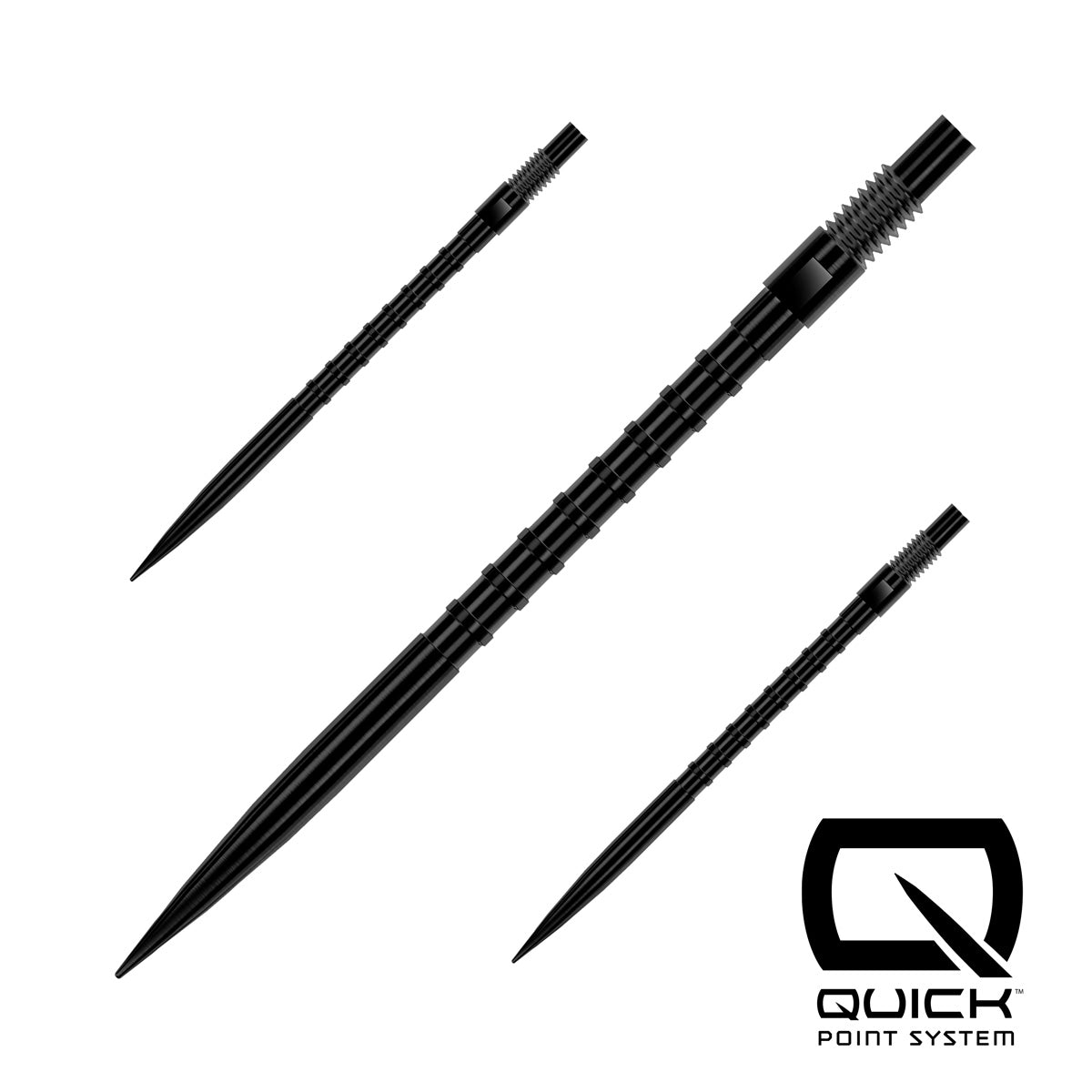 Harrows HM Grip Quick Points Black main product image showing the Quick Points