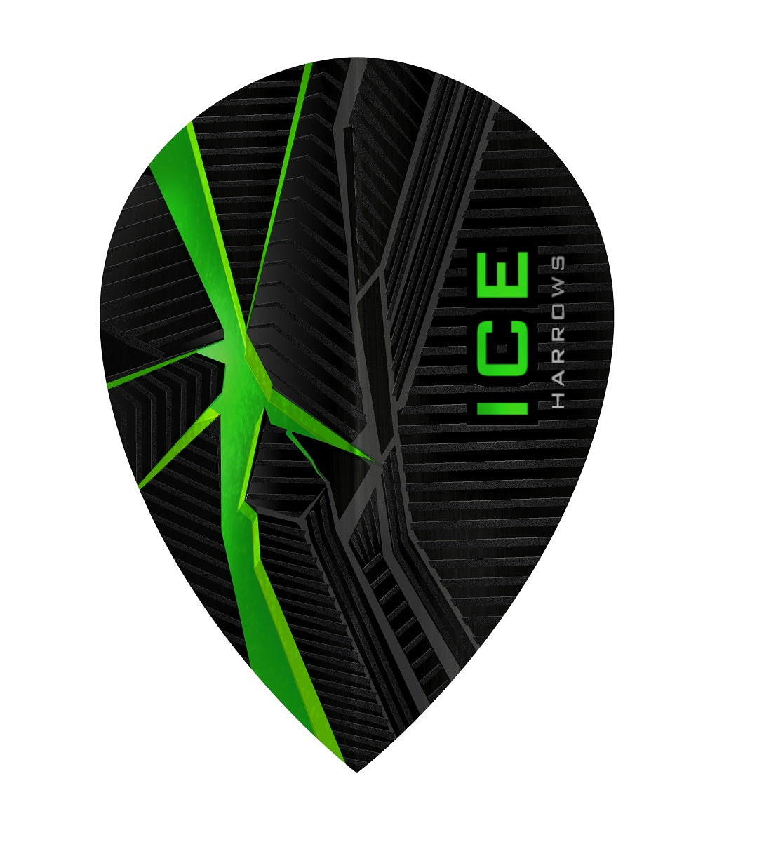 Harrows ICE Recut Pear Dart Flights 25 Sets main product image showing the flight design and product contents