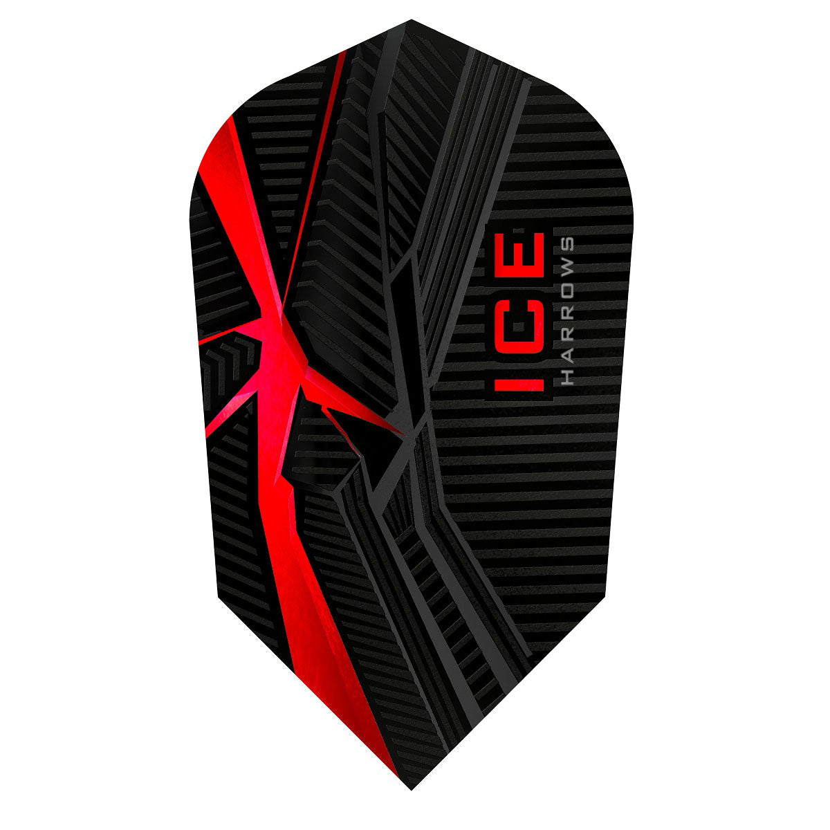 ICE Recut Red Slim Dart Flights by Harrows main image on a white background.
