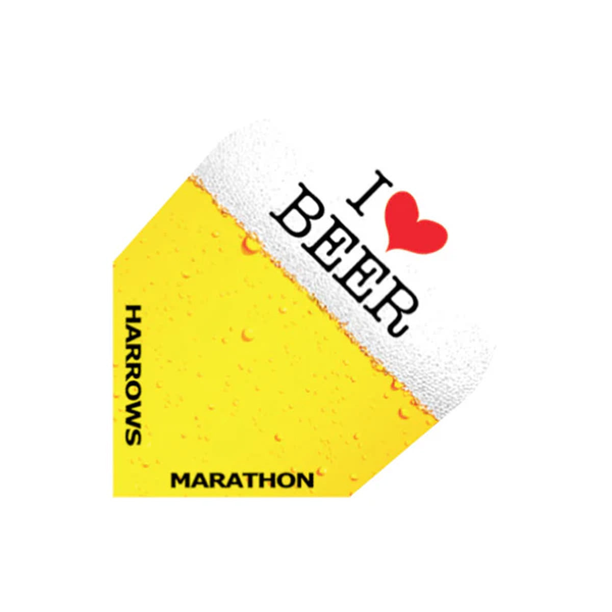 Harrows Marathon I Love Beer Dart Flights main image on a white background.
