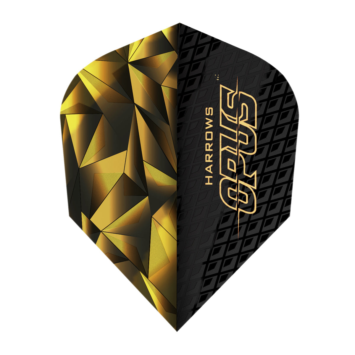 Harrows Opus Gold Dart Flights main product image showing the flight design and product contents