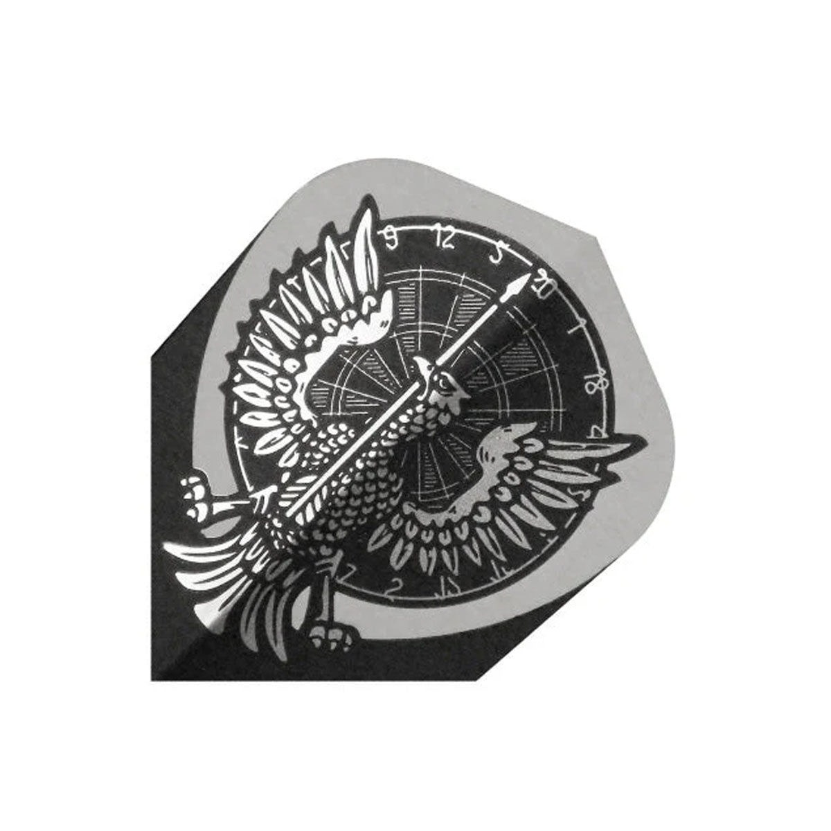 Harrows Quadro Dartboard with Bird Dart Flights main image on a white background.