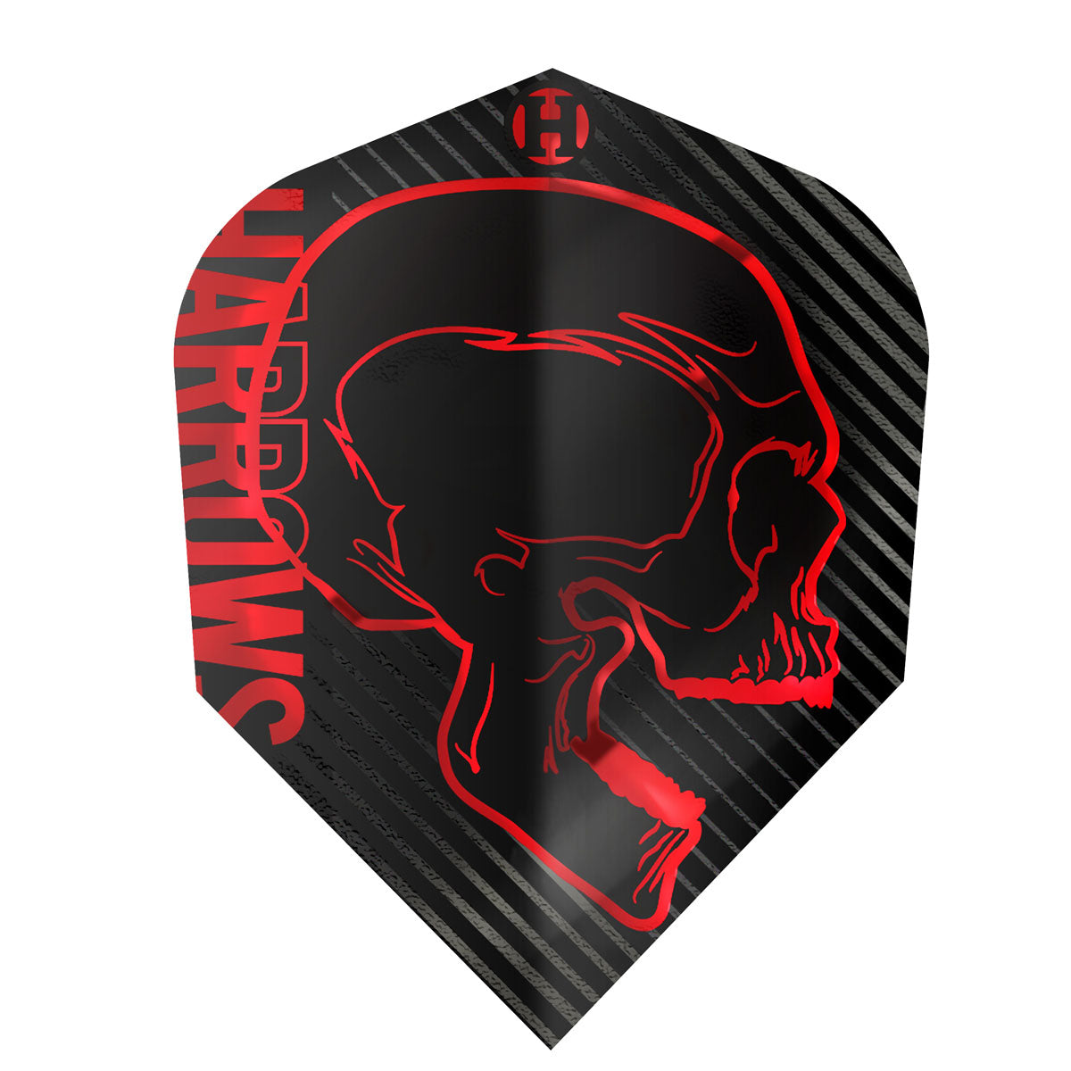 Harrows Rage Standard No6 Dart Flights main product image showing the flight design and product contents
