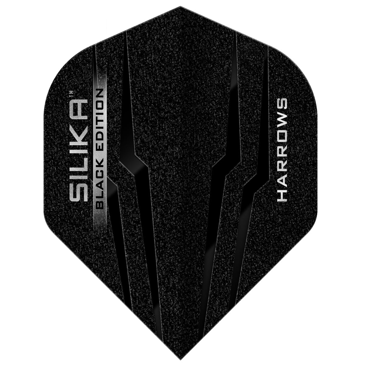 Silika Black Edition Standard No2 Dart Flights by Harrows main product image on a white background.
