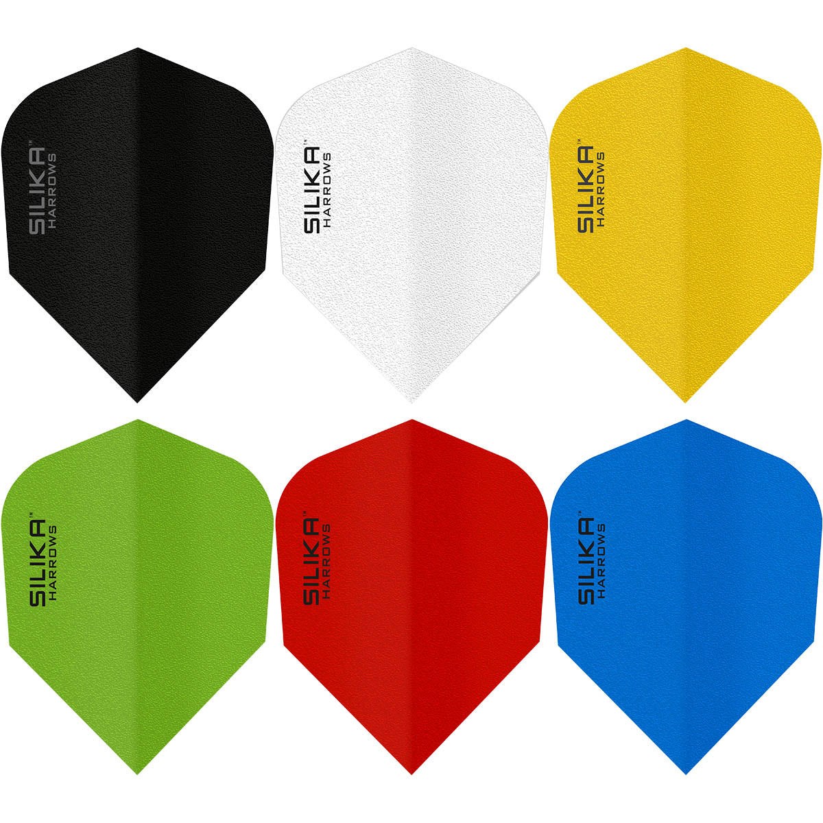 Harrows Silika Solid Standard No6 Dart Flights main product image showing the dart flights and product contents