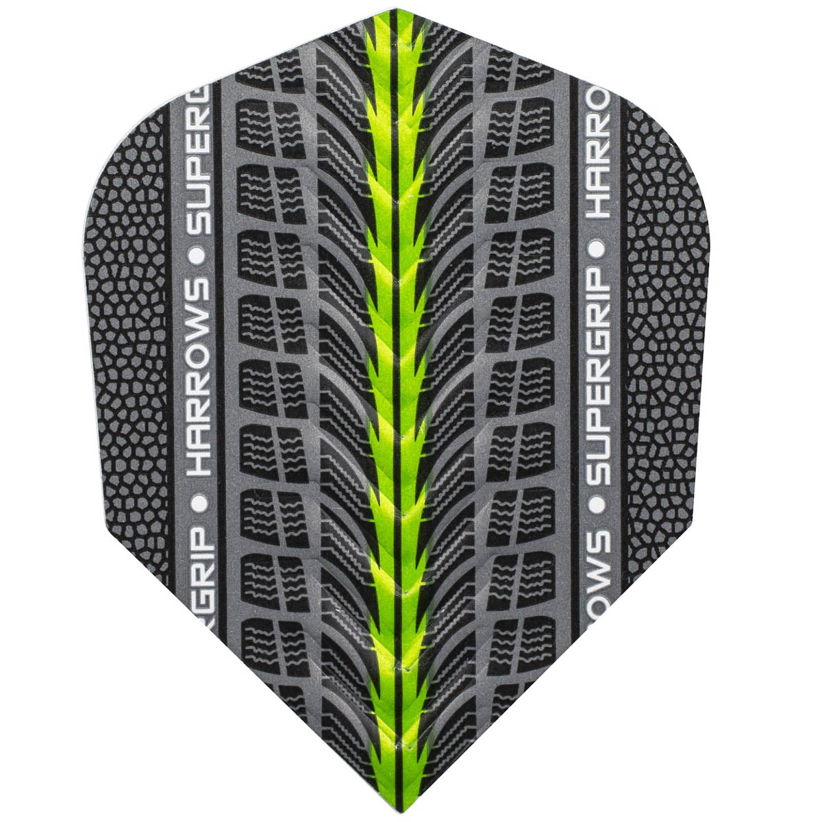 Harrows Supergrip Green Dart Flights main image on a white background.