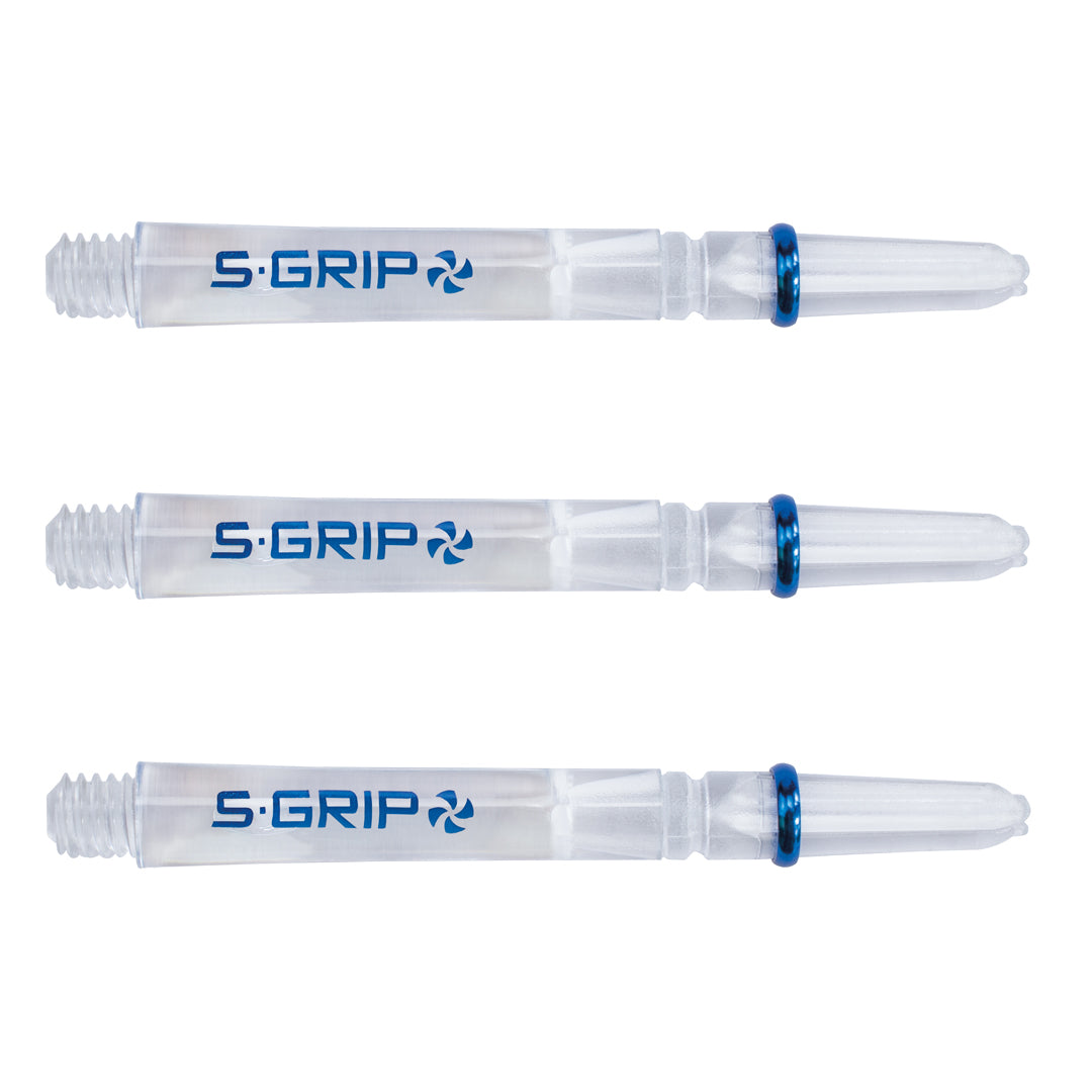 Harrows Supergrip Spin Dart Stems Shafts Clear Medium length variant image
