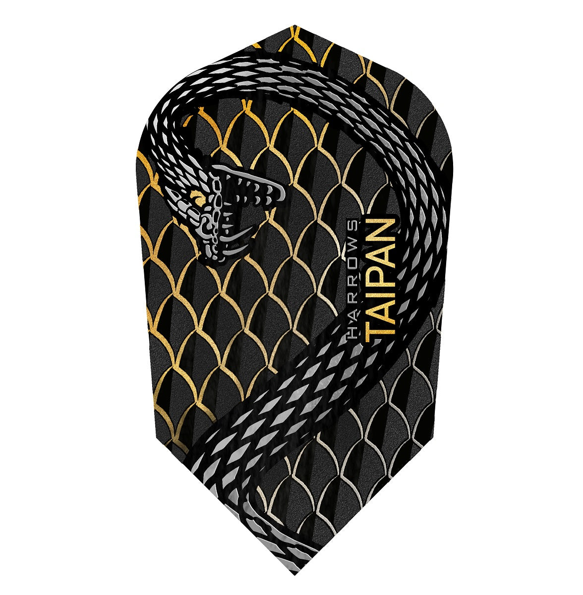 Harrows Taipan Slim Dart Flights 25 Sets main product image showing the dart flights and product contents