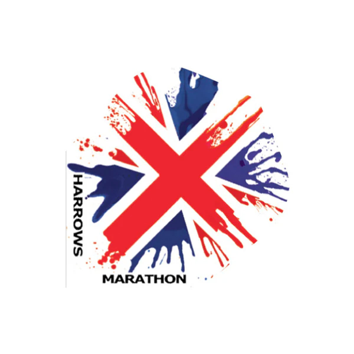 Harrows Union Jack Paint Splat Dart Flights main image on a white background.