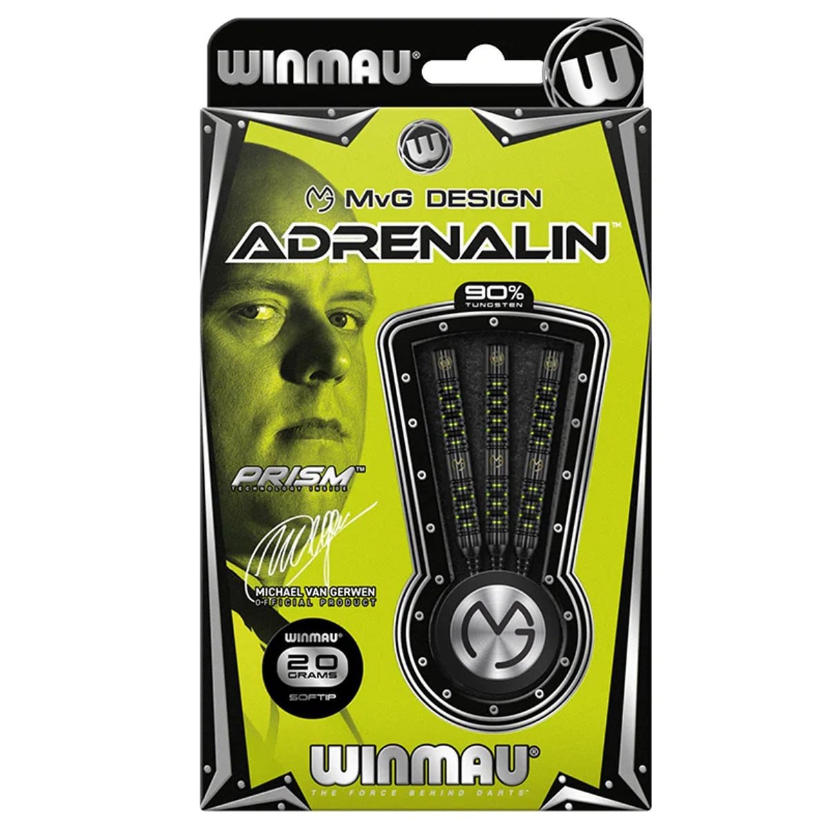 Michael Van Gerwen MVG Adrenalin 90% Tungsten Soft Tip Darts by Winmau
