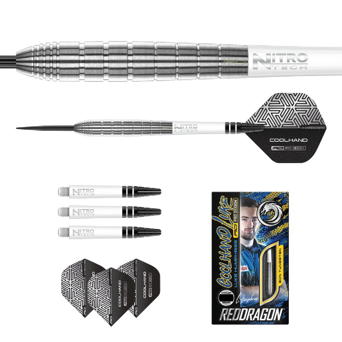 Luke Humphries TX1 90% Tungsten Steel Tip Darts by Red Dragon