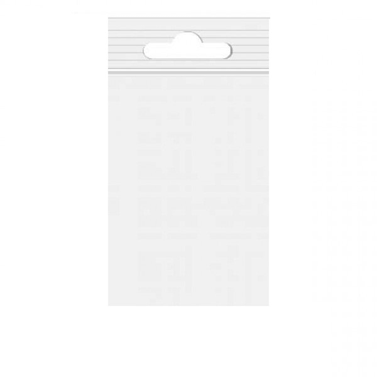 White bag with a hanging hole on a white background