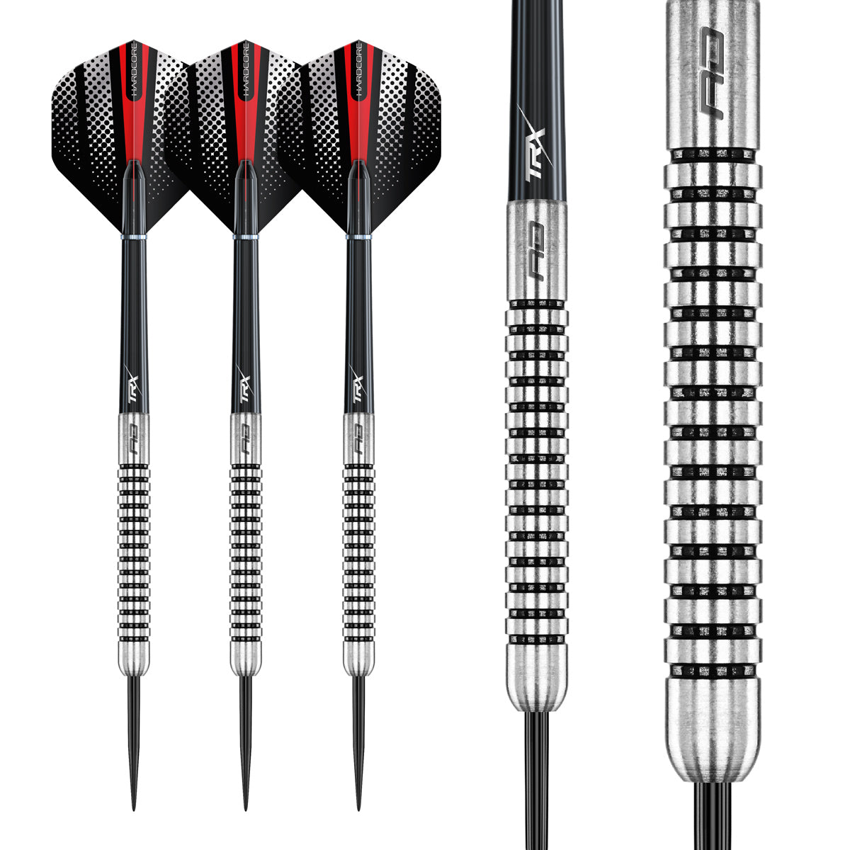 Multiple angle view of the Fury 1 dart barrel profile and design