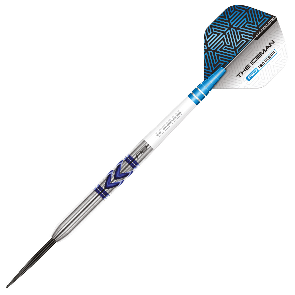 Detailed angle highlighting the Gerwyn Price Avalanche Pro barrel design and grip pattern