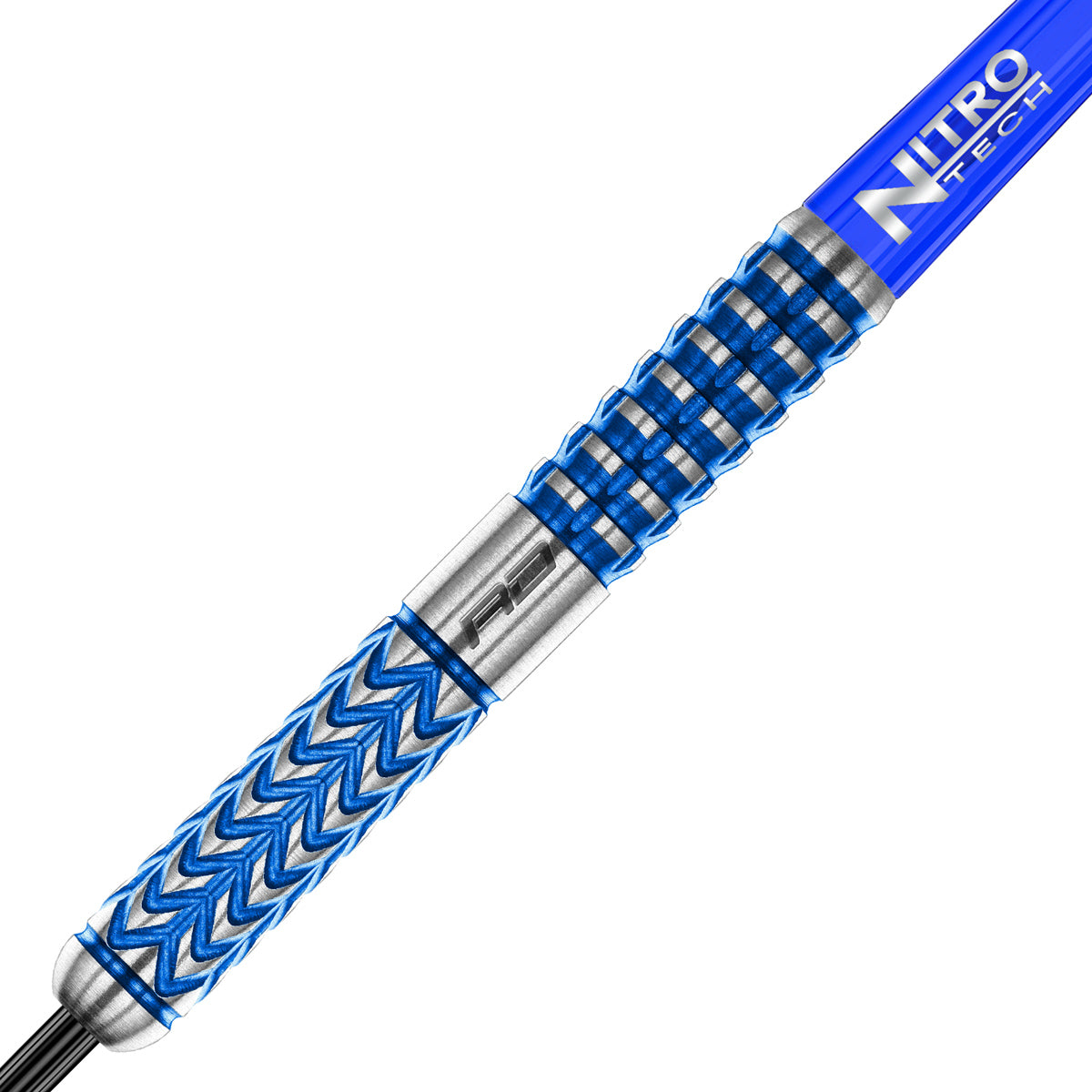 Gerwyn Price Glacier Steel Tip Darts zoomed image highlighting the barrel grip, machining, coating, and surface detail