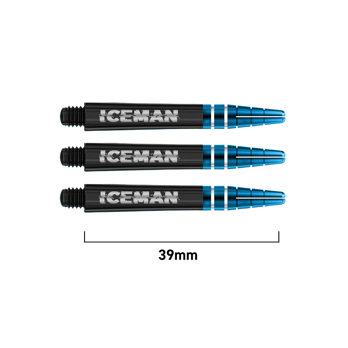 Gerwyn Price Iceman Nitro Ionic Dart Stems Black Intermediate length variant image