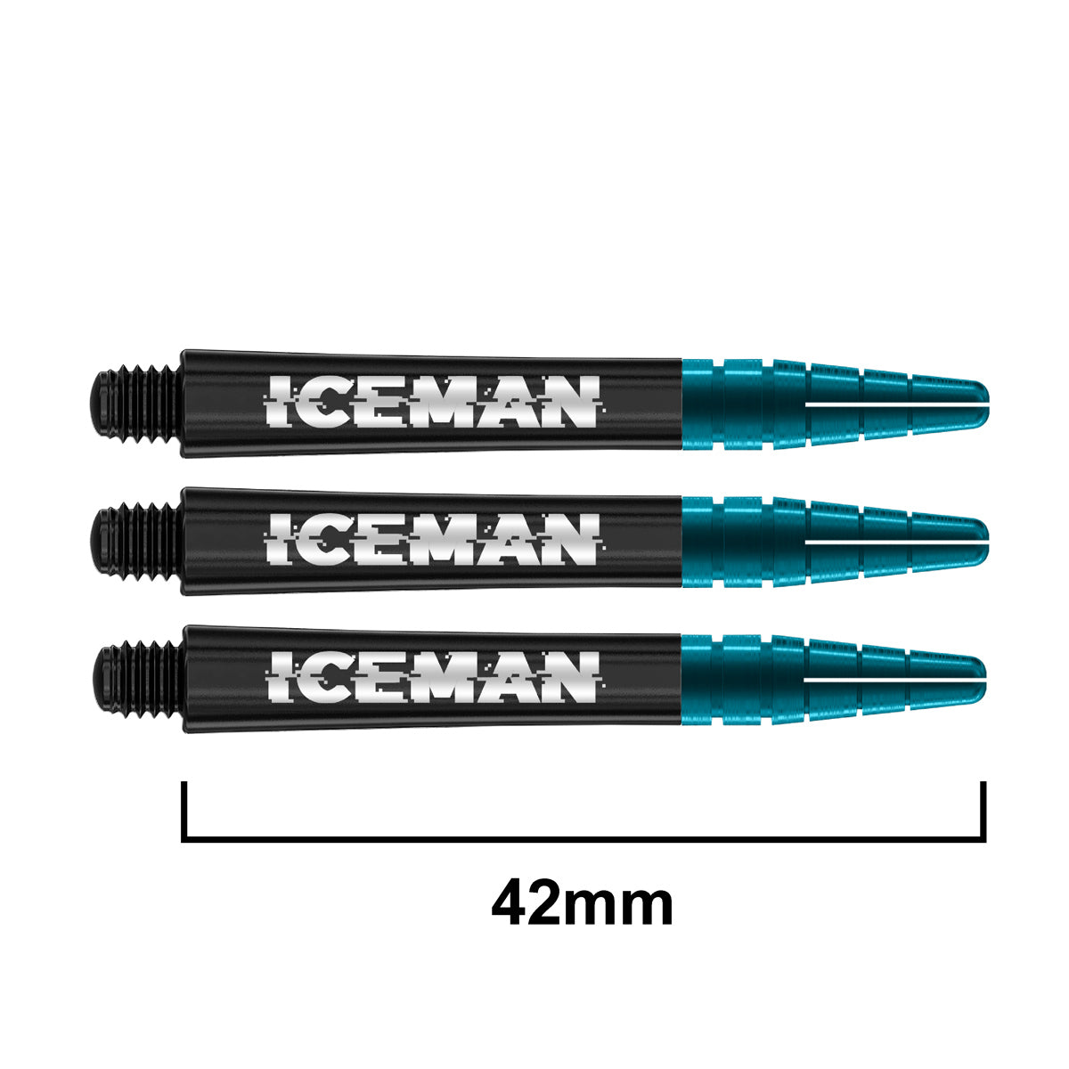 Gerwyn Price Iceman Nitro Ionic Dart Stems Black Medium length variant image