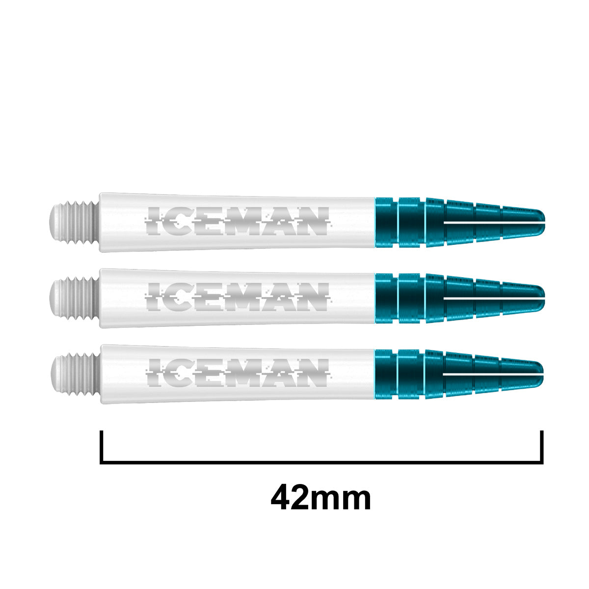 Gerwyn Price Iceman Nitro Ionic Dart Stems White Medium length variant image