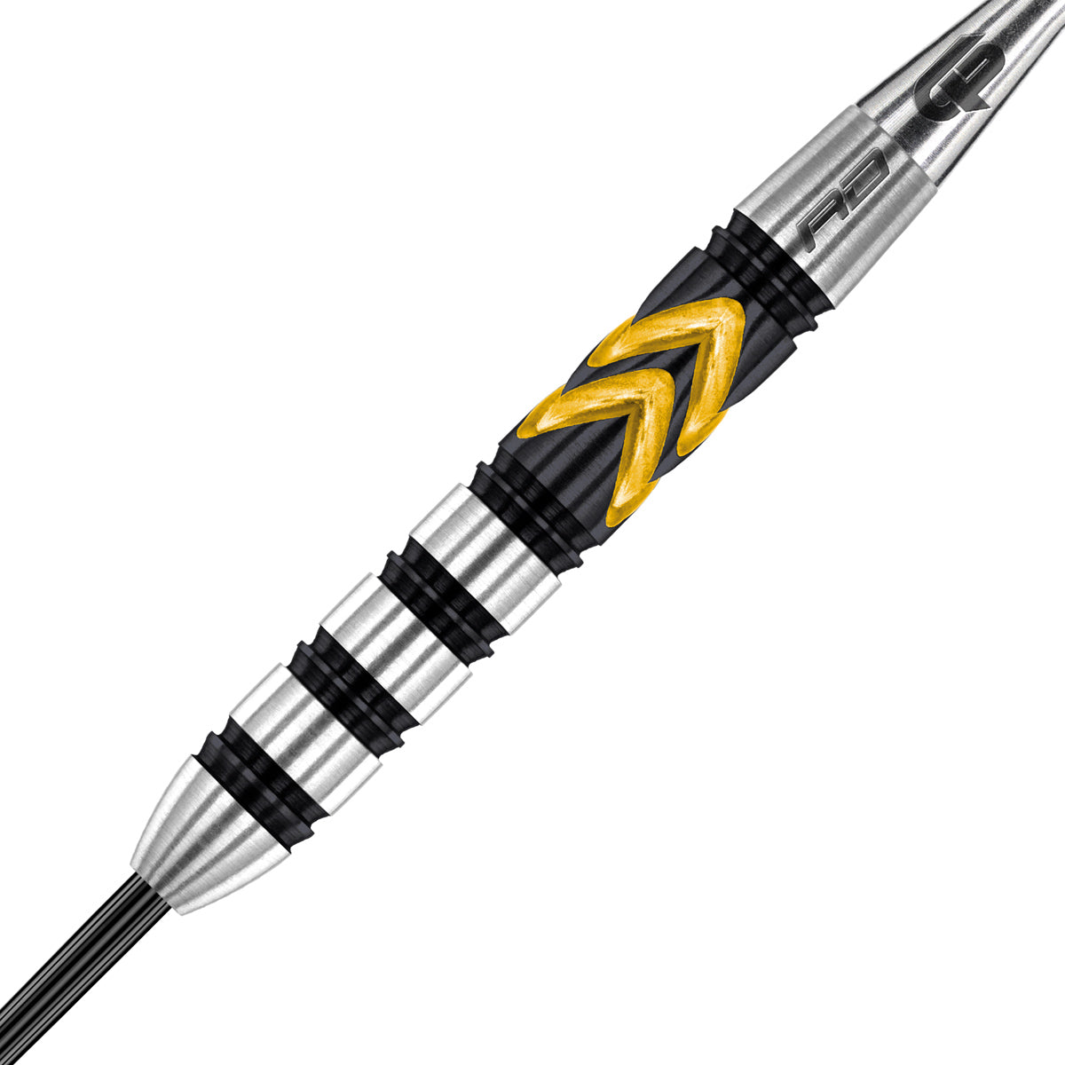Close up view of the Gerwyn Price Thunder SE barrel grip and precision machining