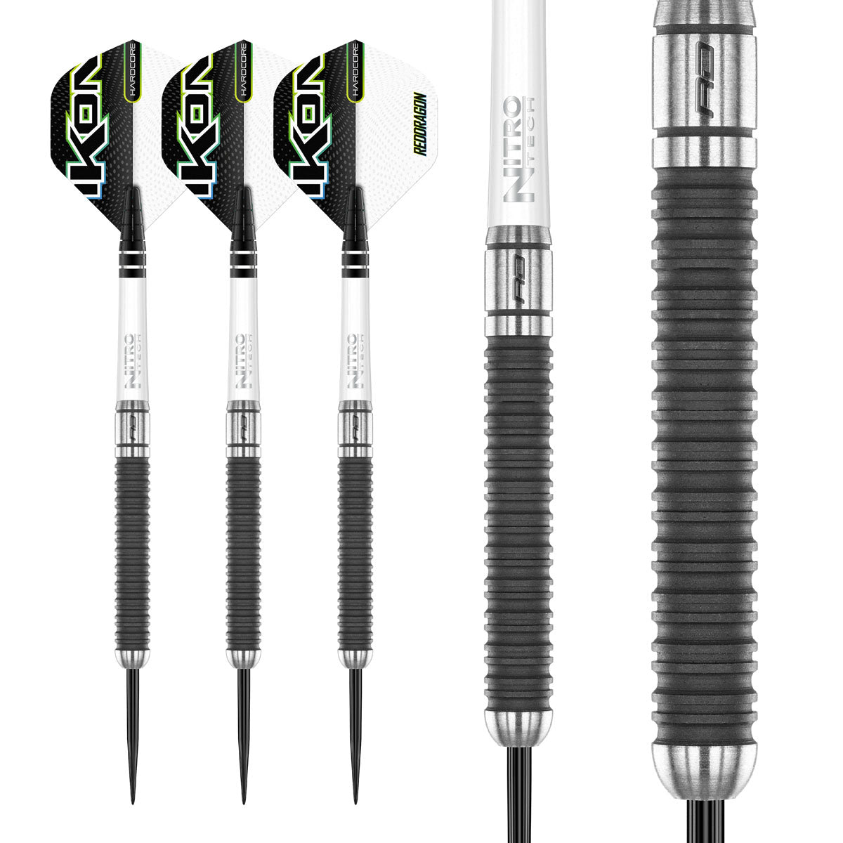 Multiple angle view of the Ikon 1.4 dart barrel profile and design