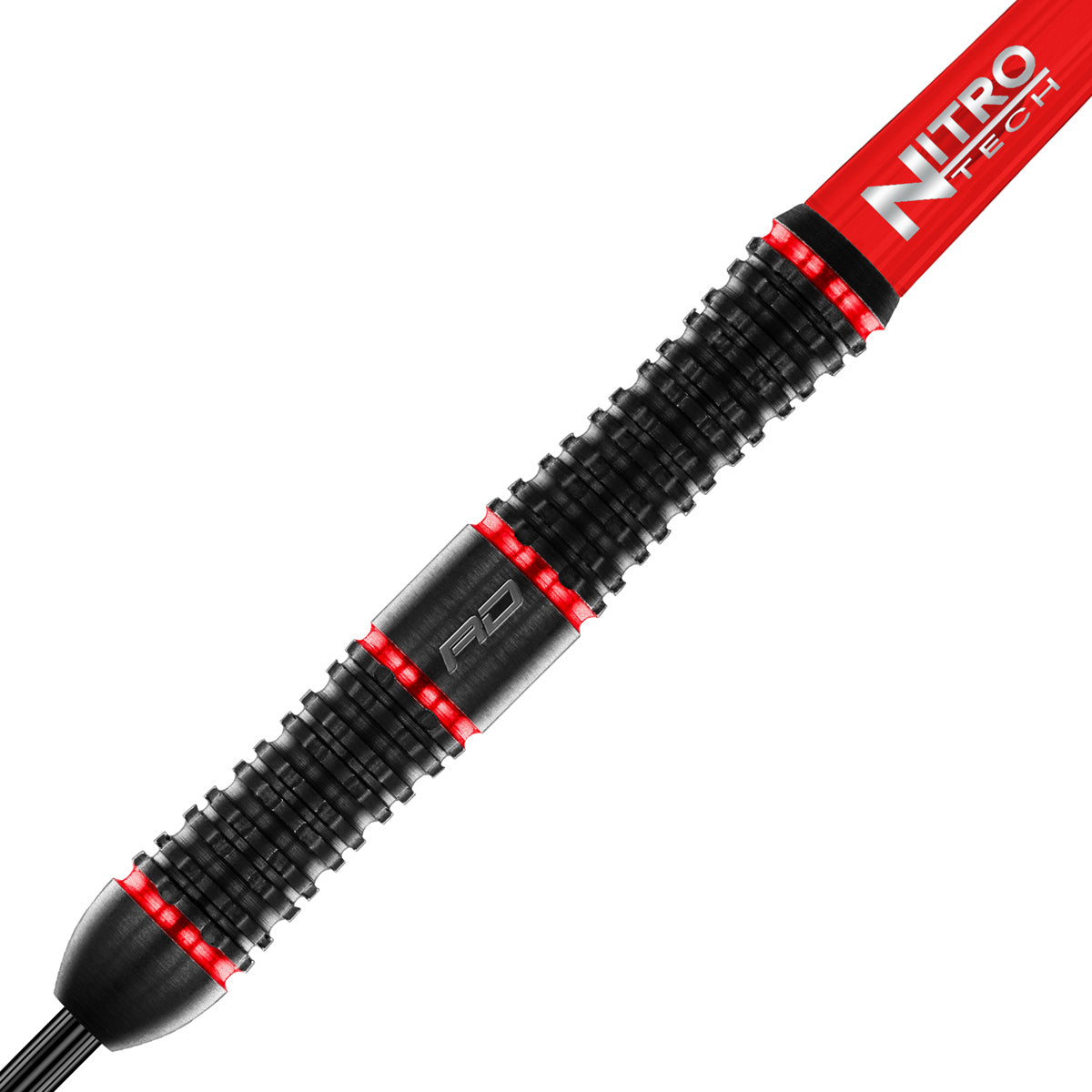 Jason Watt Steel Tip Darts zoomed image highlighting the barrel grip, machining, coating, and surface detail