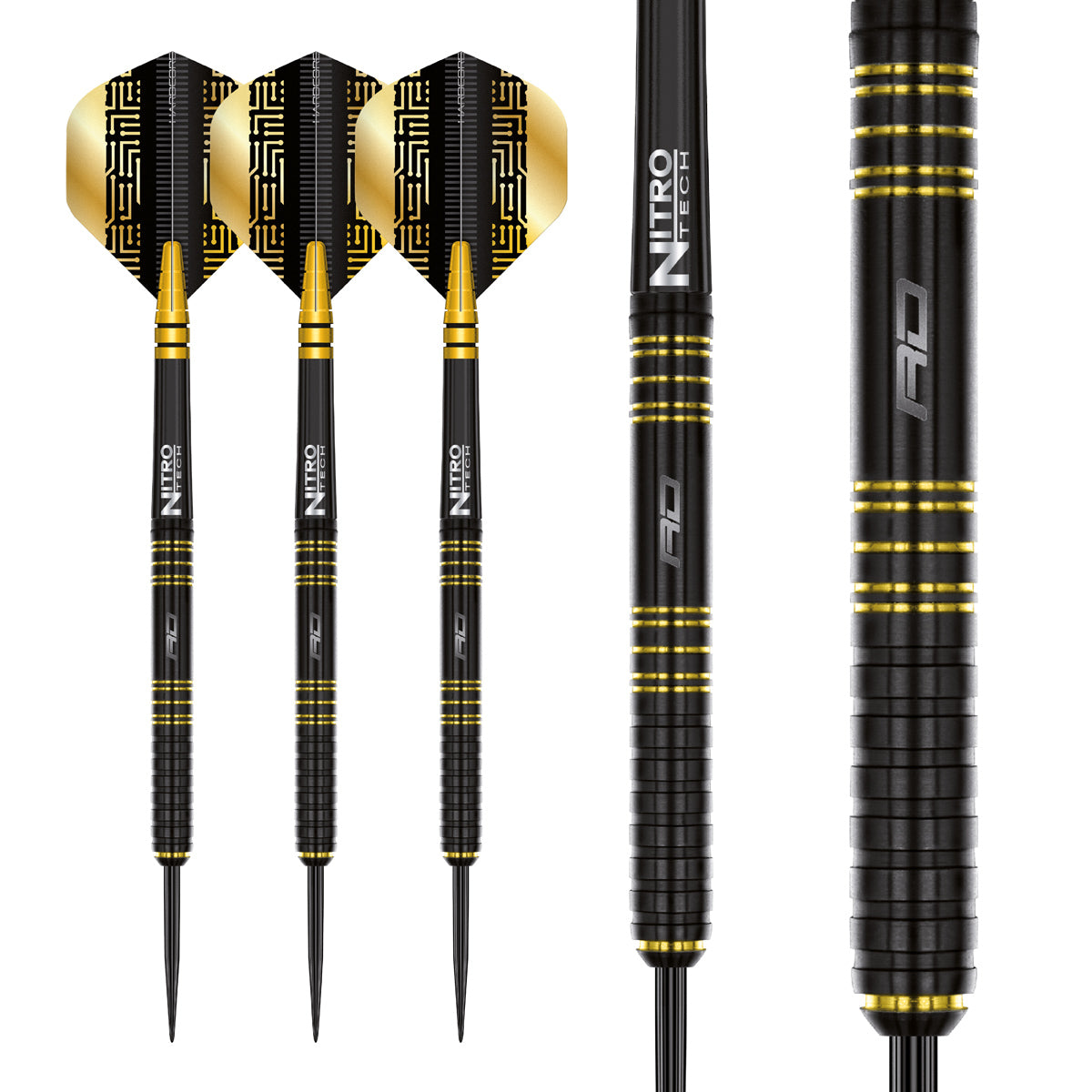 Multiple angle view of the John Henderson SE dart barrel profile and design