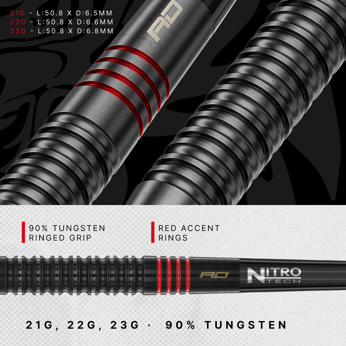 Red Dragon Jonny Clayton RD-ADV Switch Point 90% Tungsten Steel Tip Darts
