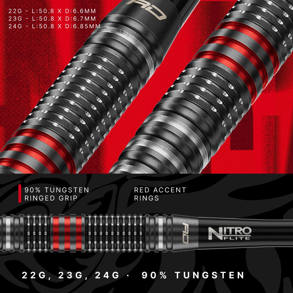 Red Dragon Jonny Clayton RD-PRO Switch Point 90% Tungsten Steel Tip Darts
